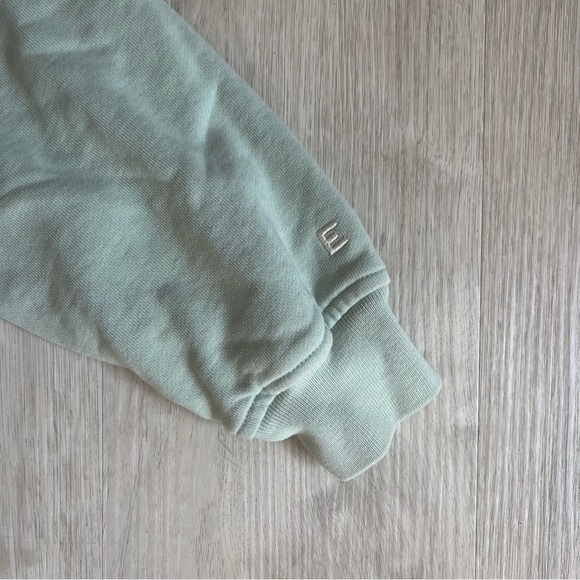 Everlane pastel mint sweatshirt cardigan - Picture 3 of 5